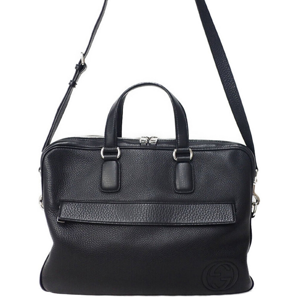 Gucci Bag briefcase interlocking G Soho Black Shoulder - Picture 2 of 9